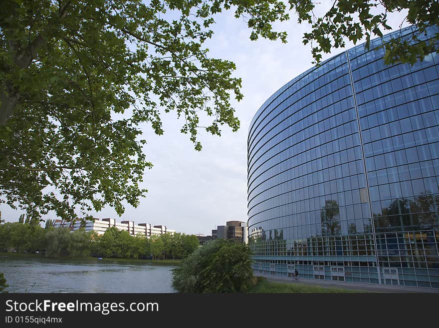 Image of the european Parliament in Strasbourg,