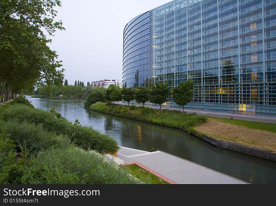 Image of the european Parliament in Strasbourg,