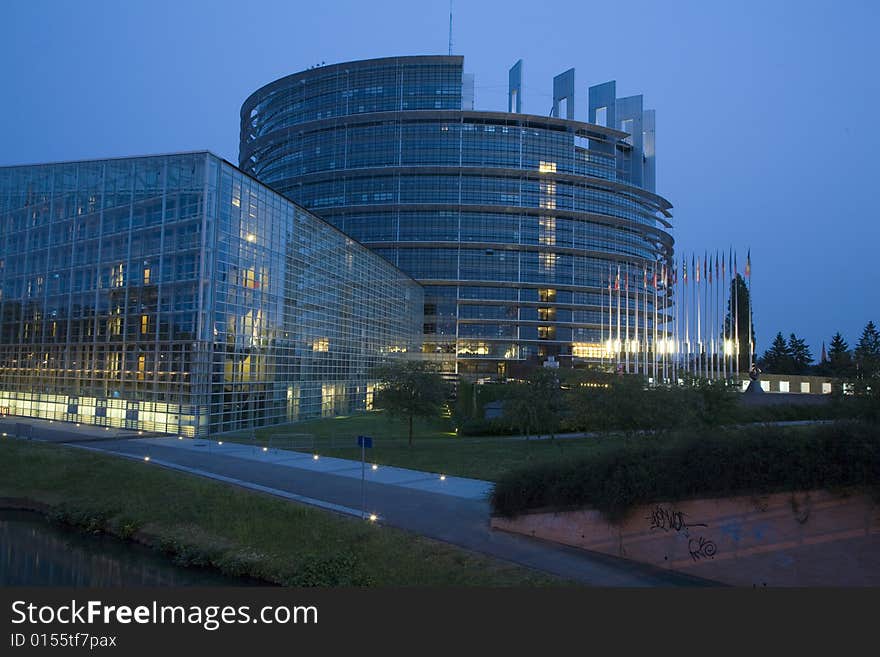 Image of the european Parliament in Strasbourg,