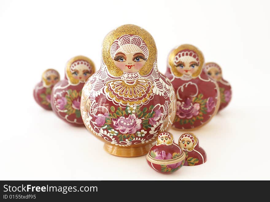 Russian Dolls in a v-shape