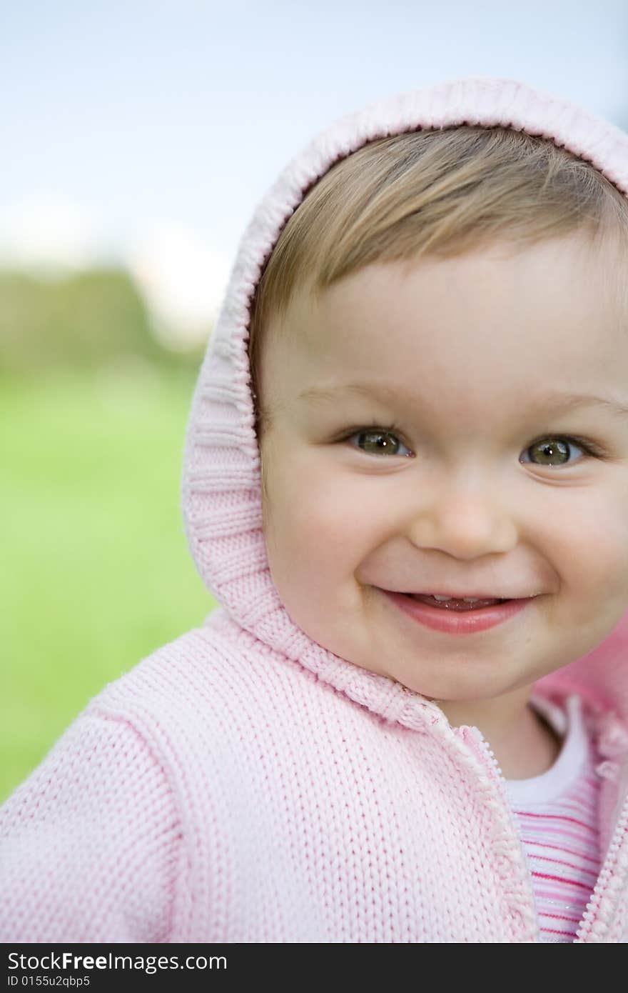 Sweet and happy baby girl. Sweet and happy baby girl