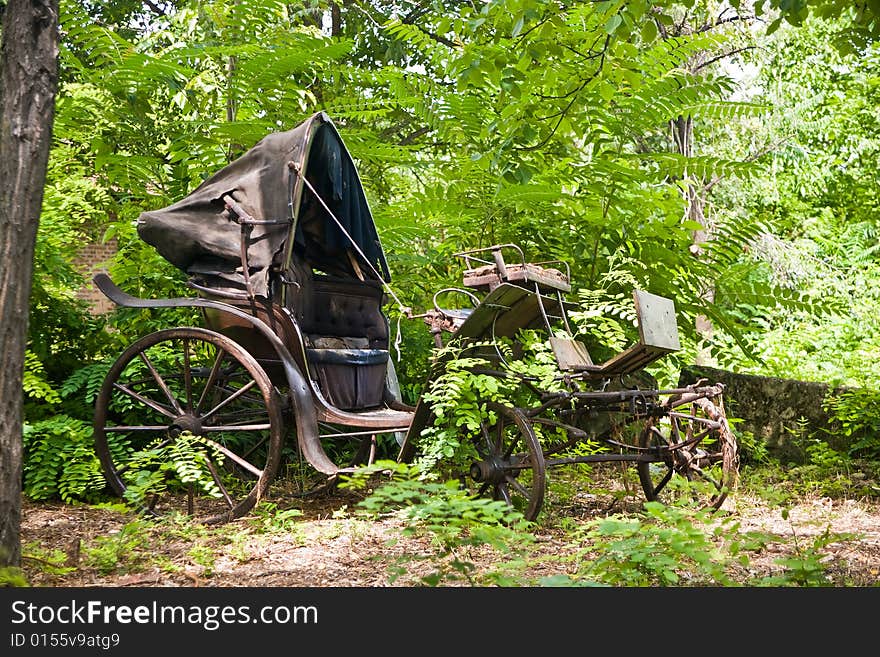 Old Carriage left in forest...