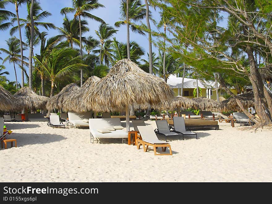 Resort and Spa in tropical beach in Punta Cana
