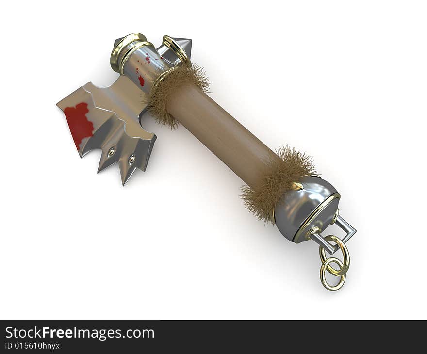 Steel battleaxe, rendered with Vray 1.50 Sp2