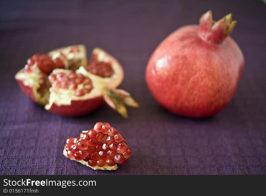 Pomegranate still life