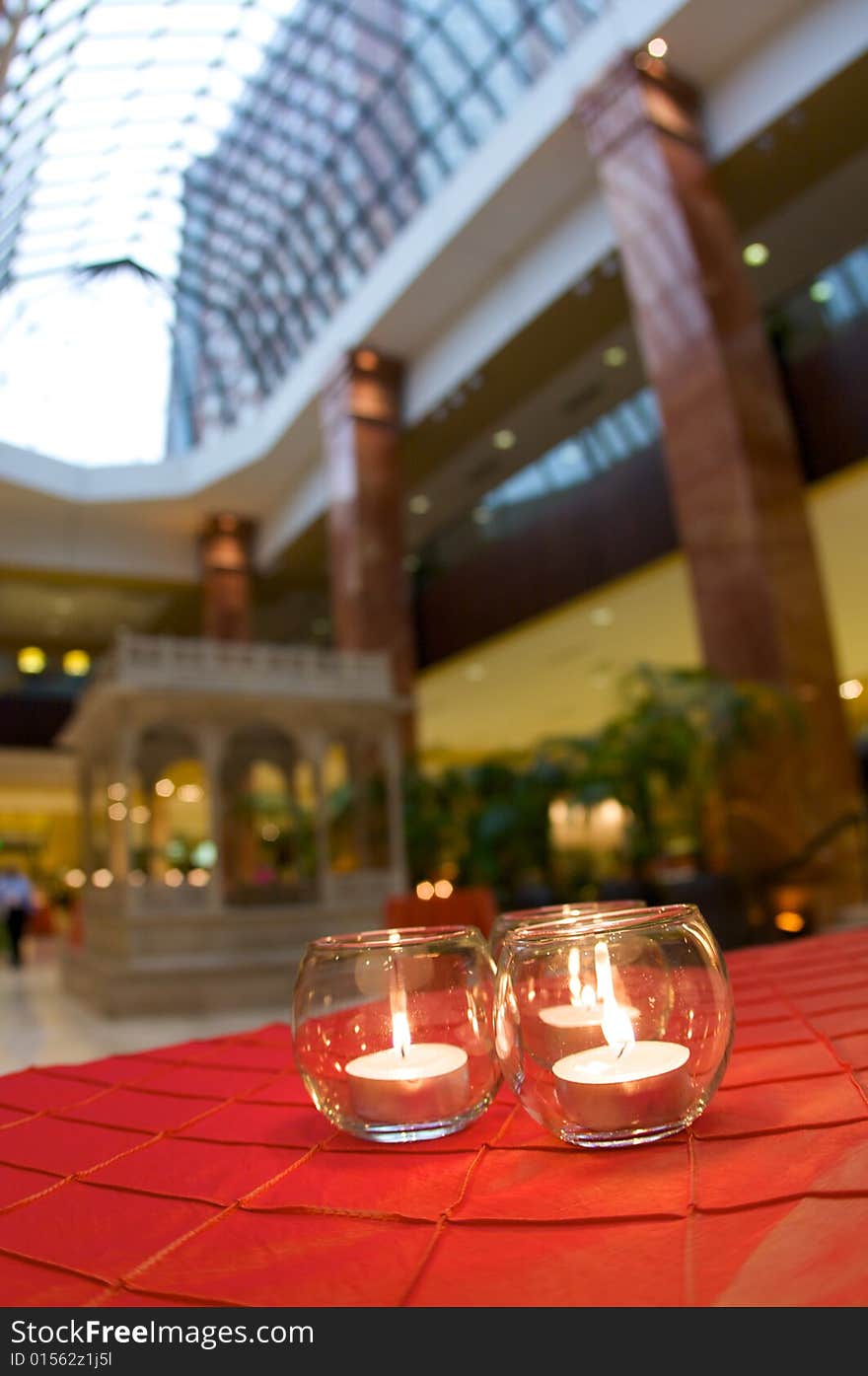 Table setting at a luxury wedding reception