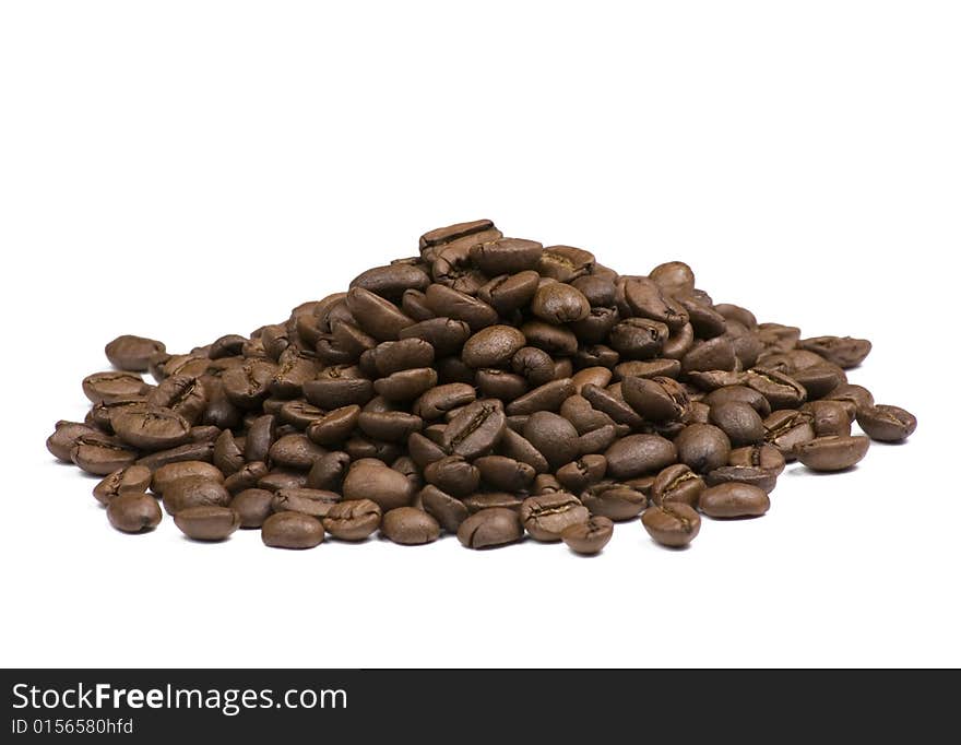 Coffee Beans on White Background