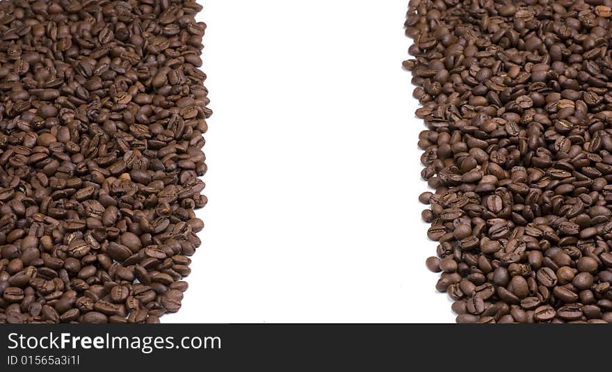 Coffee Beans on White Background