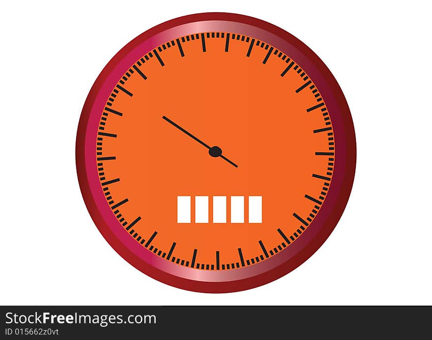 Isolated Speedometer  in white background