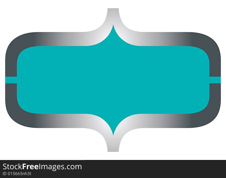 Isolated abstract silver Frame in white background