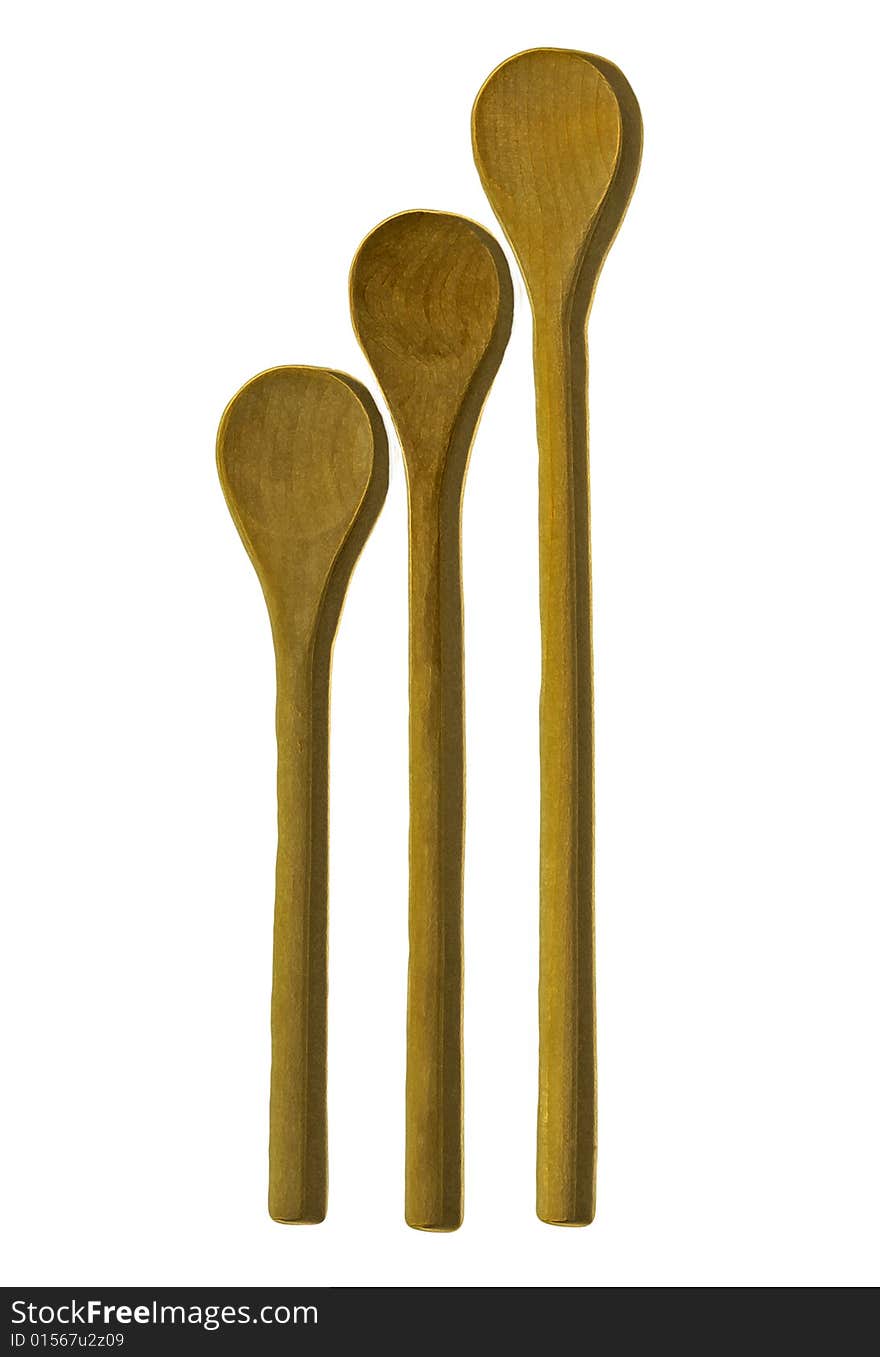 Three Wooden Spoons