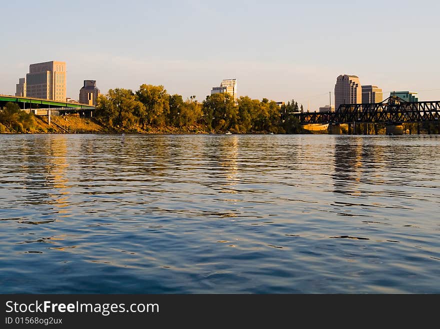 Sacramento at sunset