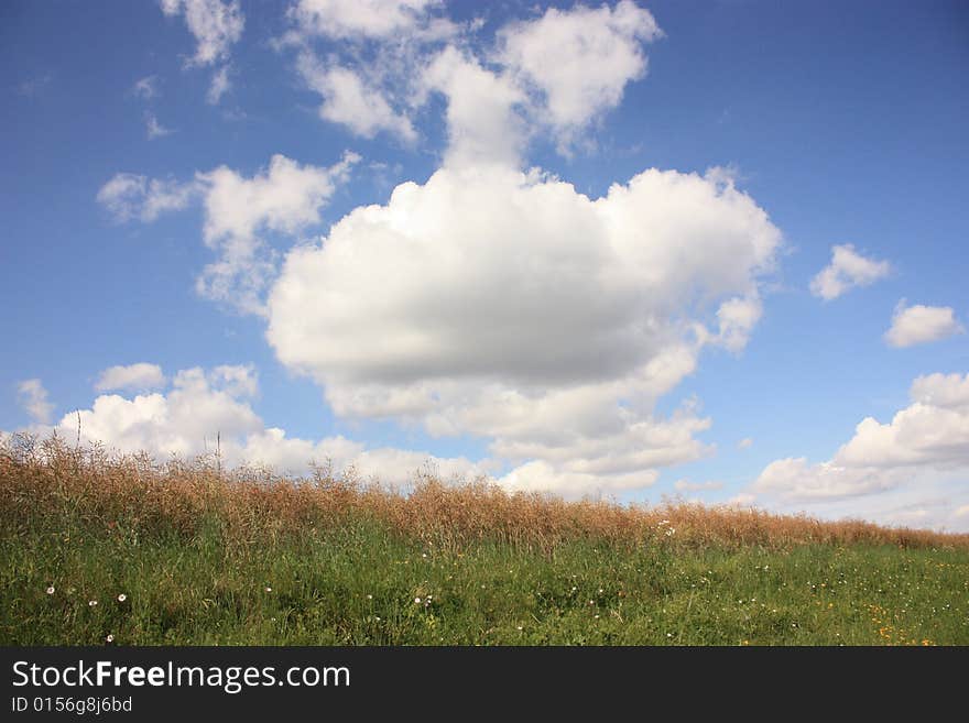 Sky over the field