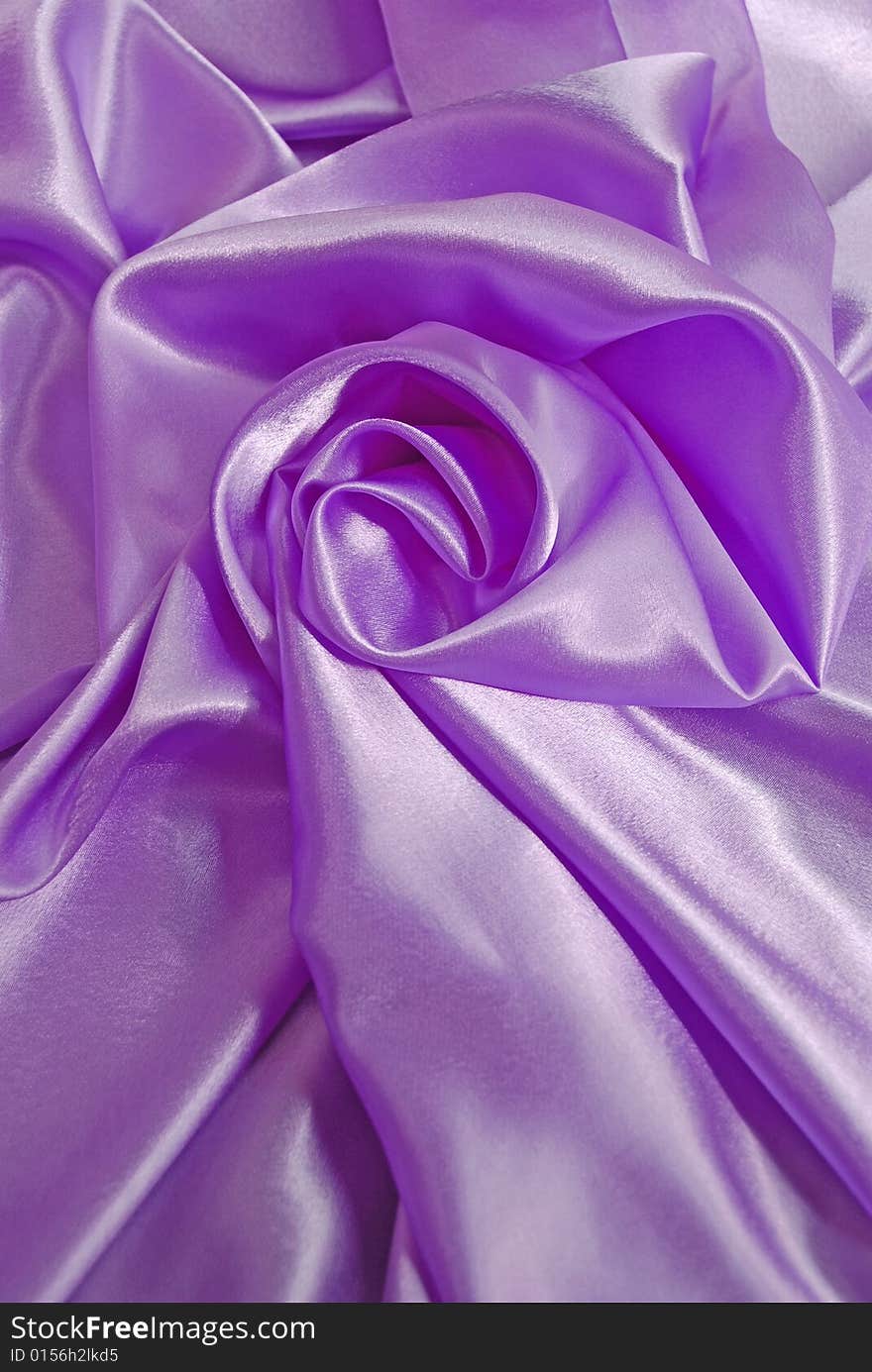 Violet satin with a folds