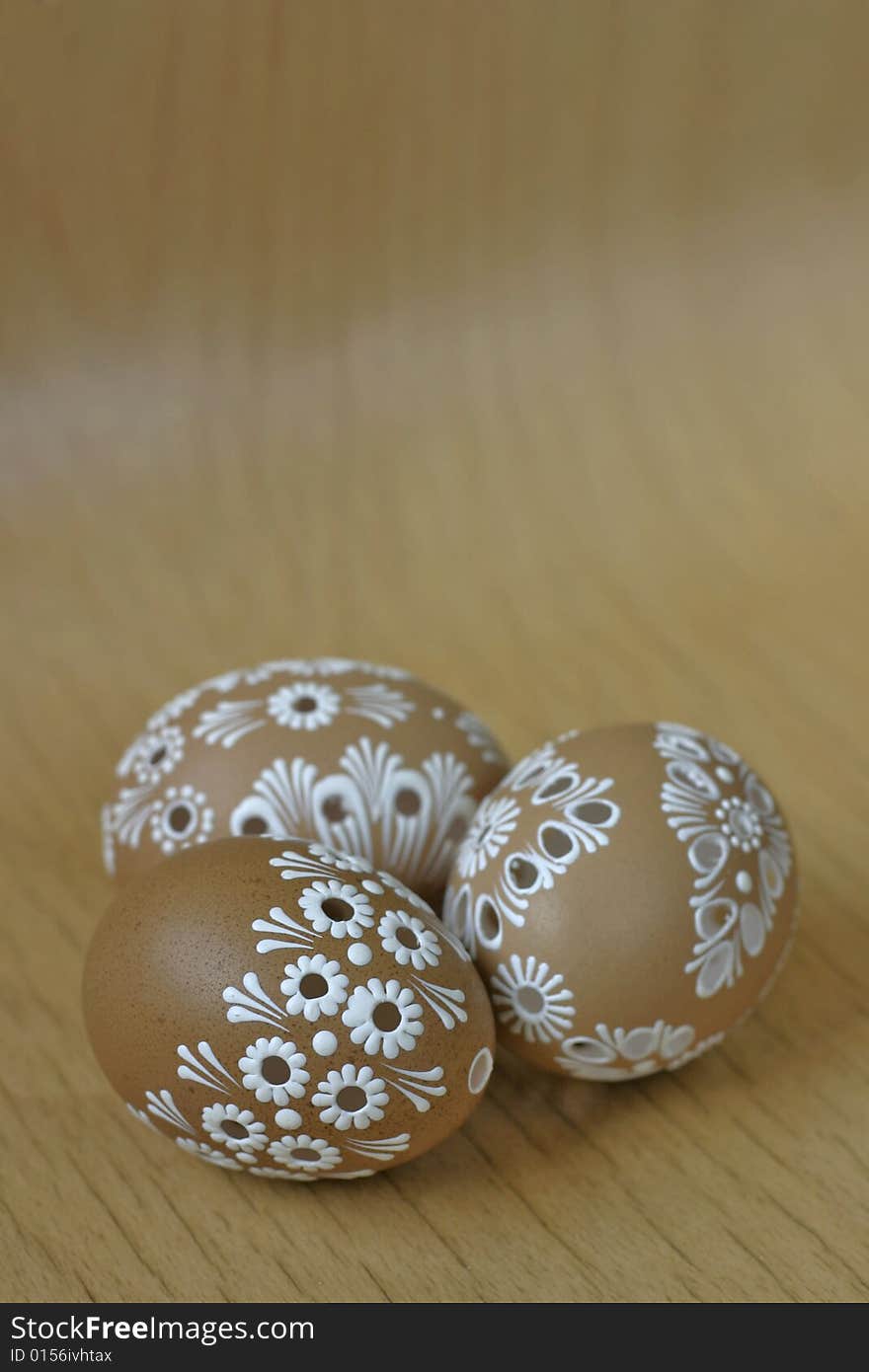 Brown easter egg. Spring eggs