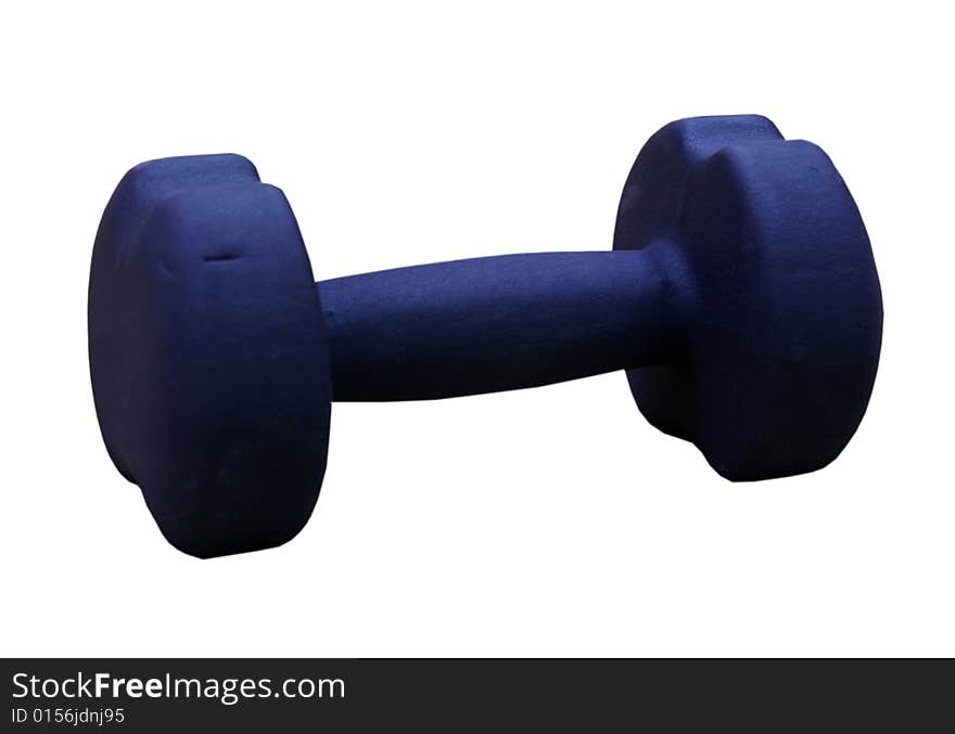 Darkly dark blue dumbbell for playing sports