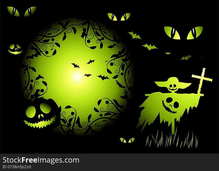 Halloween night background