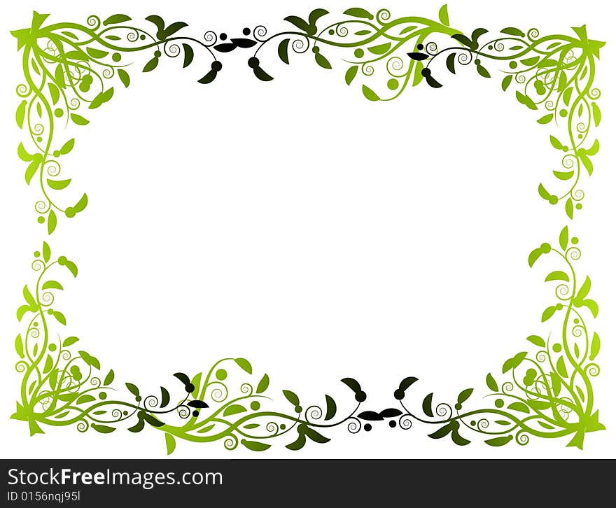 Abstract Floral Frame