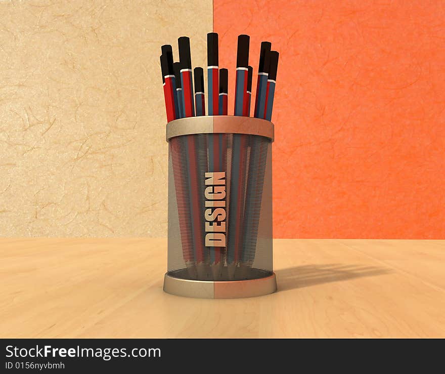 Pencils container