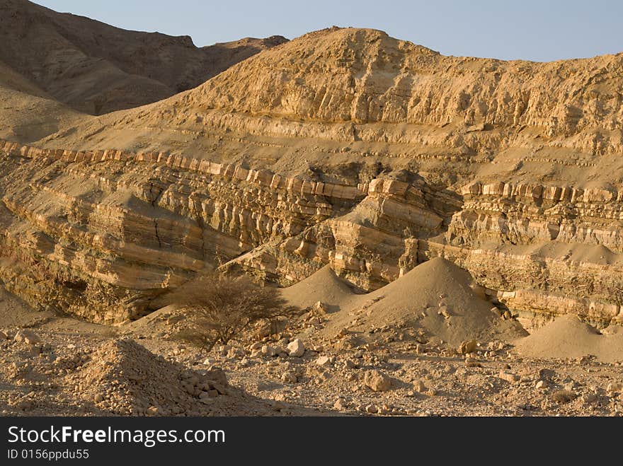 Negev desert hills view. Israel