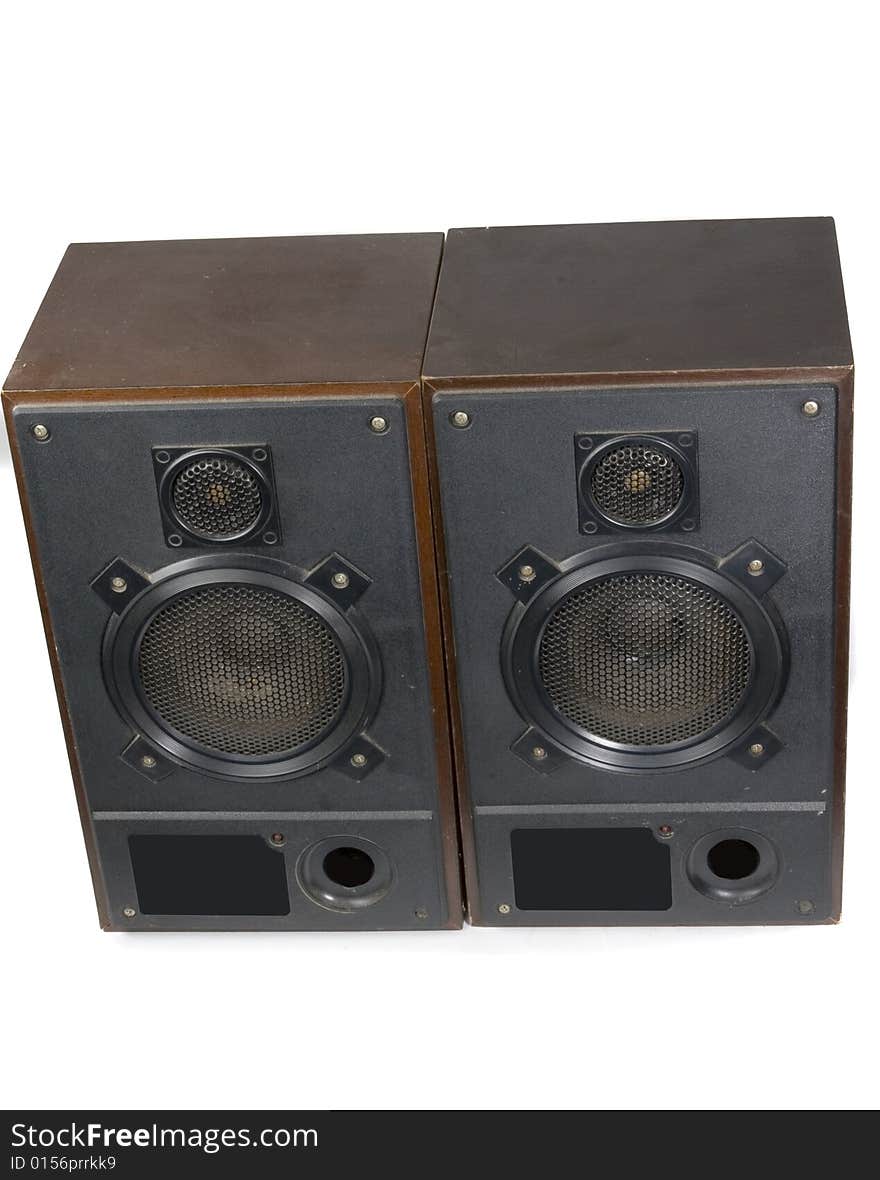 Two retro speakers