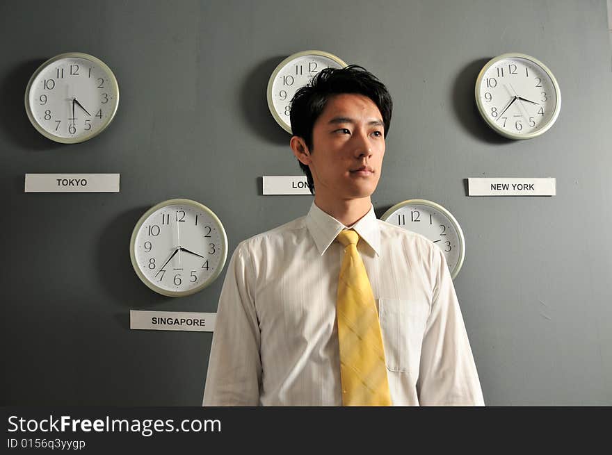 Business Office with Clocks 5