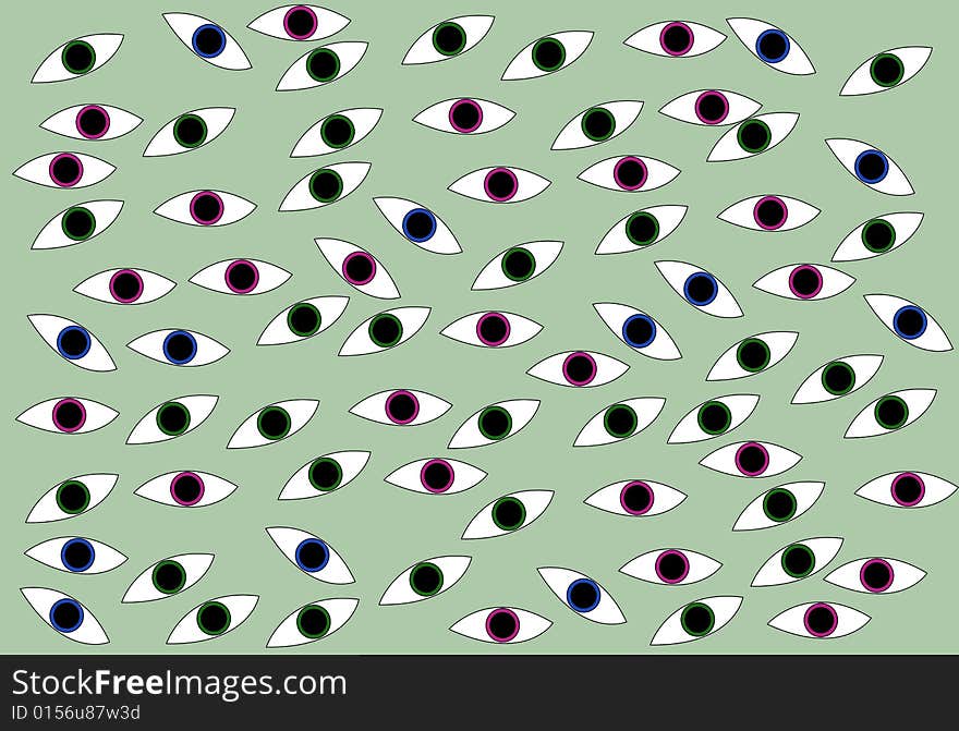 Illustration of many eye ,backgorund. Illustration of many eye ,backgorund