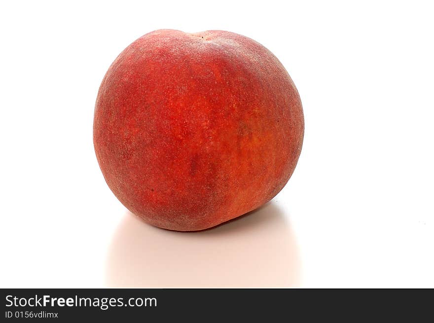 Peach  isolated on white background