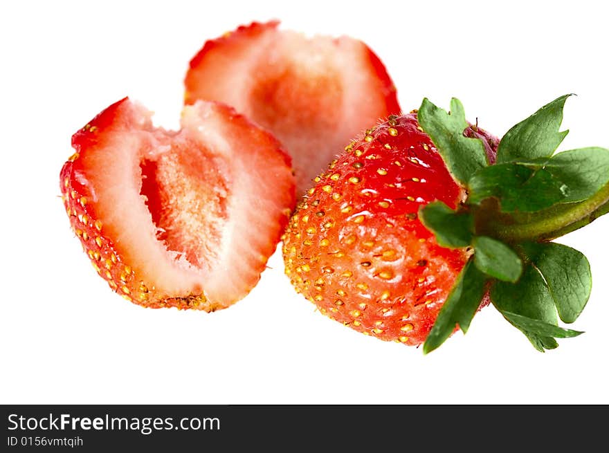 Fresh strawberry isolated on white background