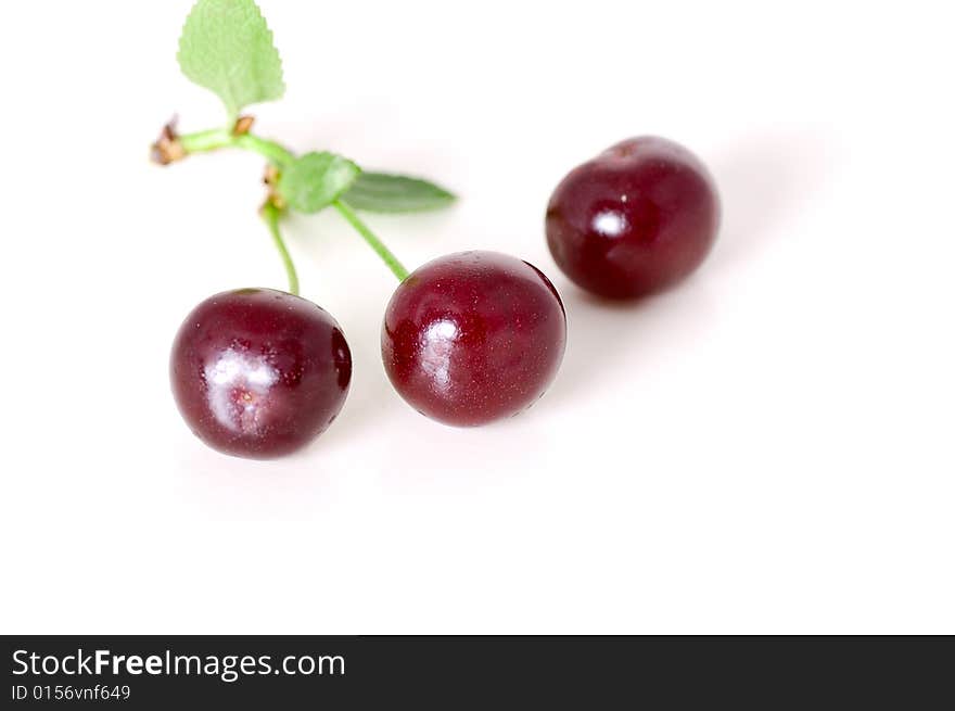 Cherry isolated on white background