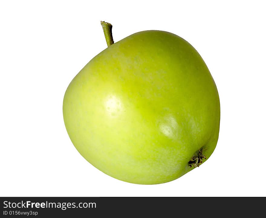 Green apple isolated on white background