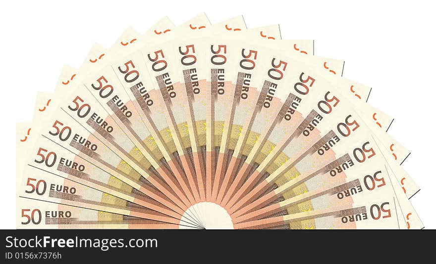 50 Euro Notes Half Circle Template