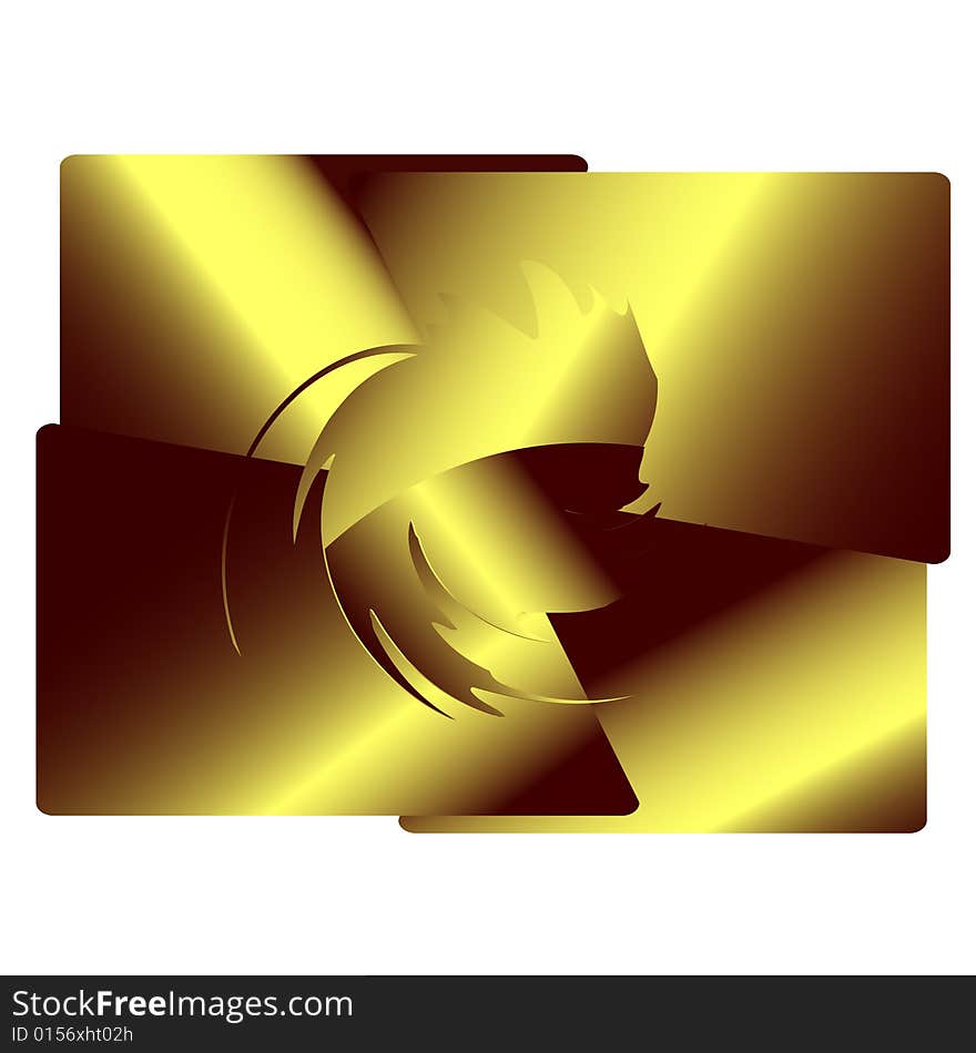 Gold design element, vector illustration