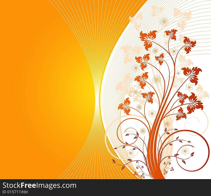 Floral background vector