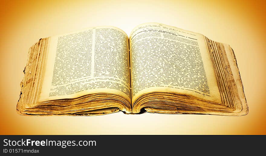 Book isolated on yellow background. Book isolated on yellow background.