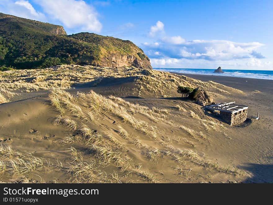 Abandoned Shed On The Beach