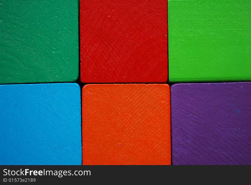 Abstract colorful wooden blocks background