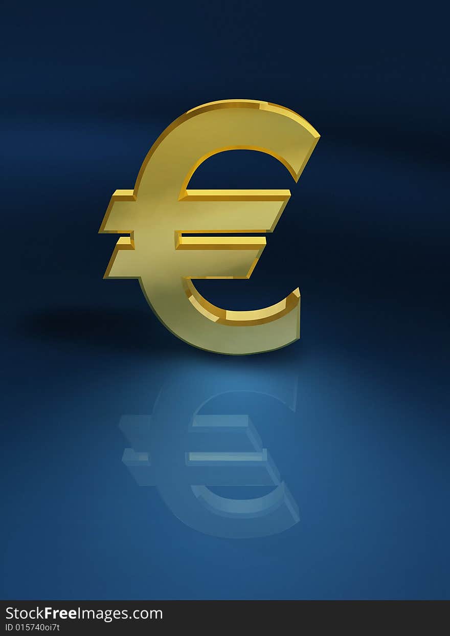 Golden Euro Sign