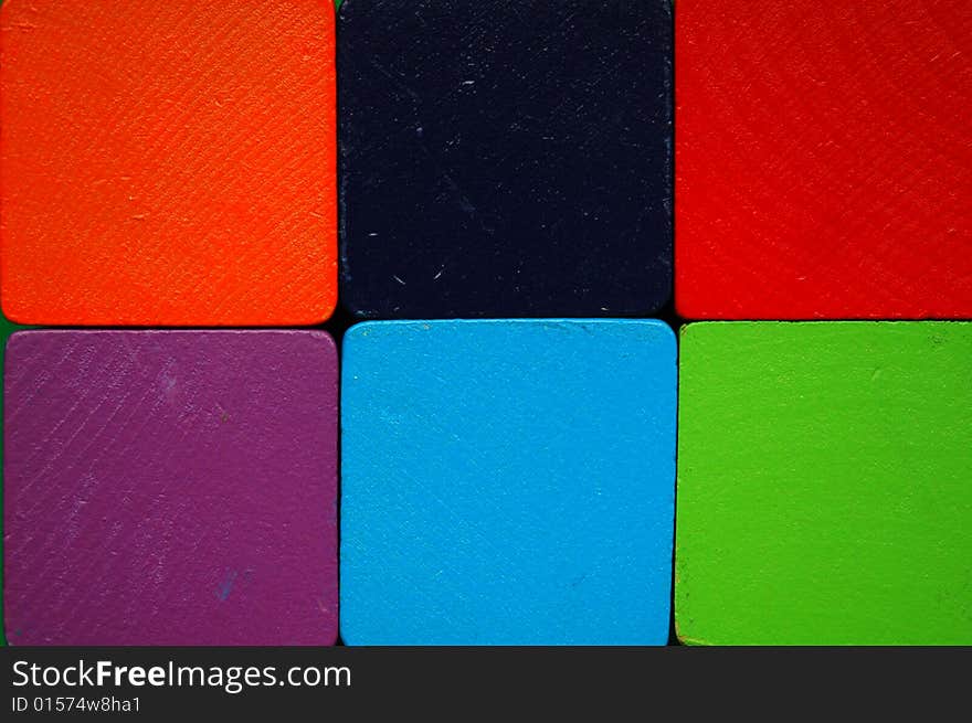 Abstract colorful wooden blocks background