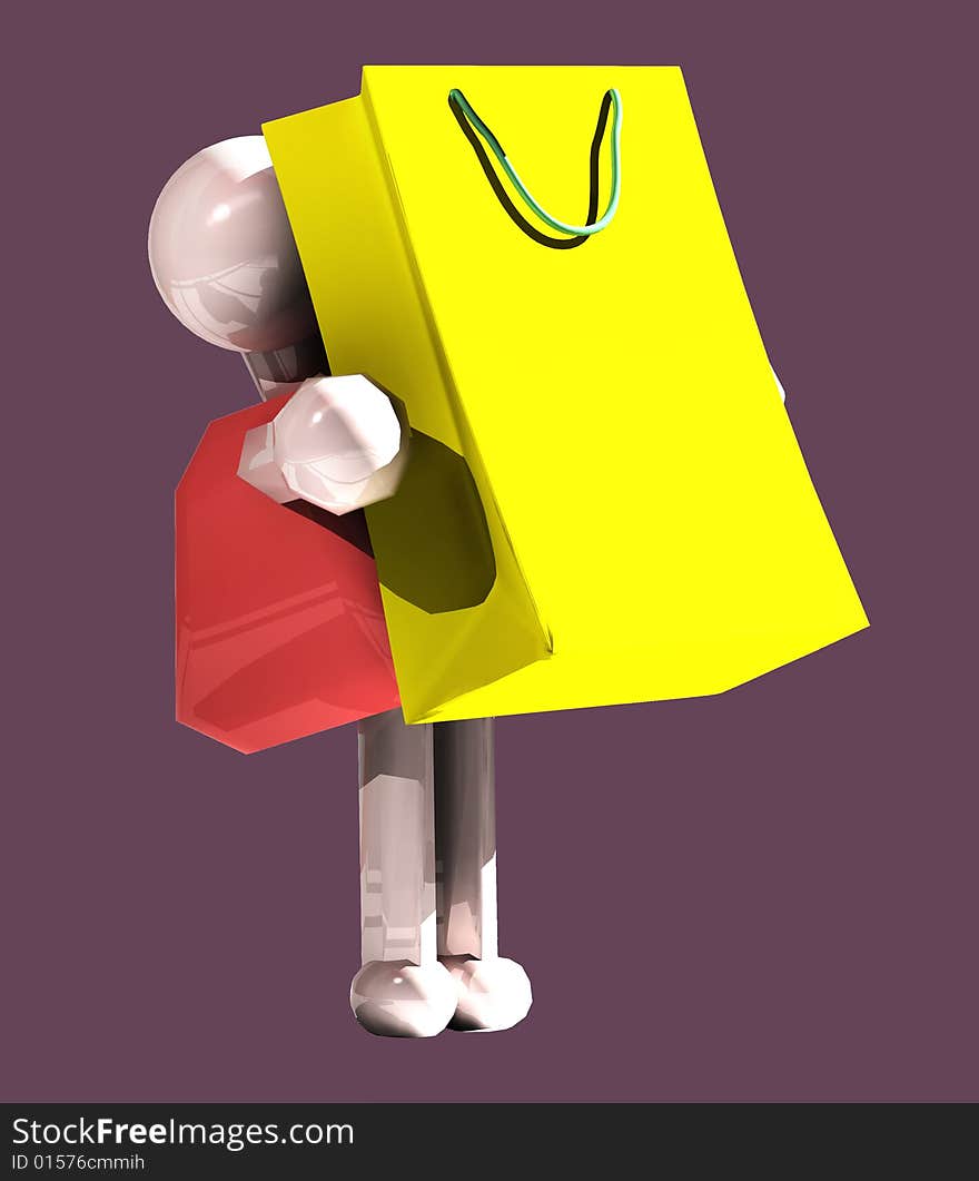 Shopping Girl With Bag