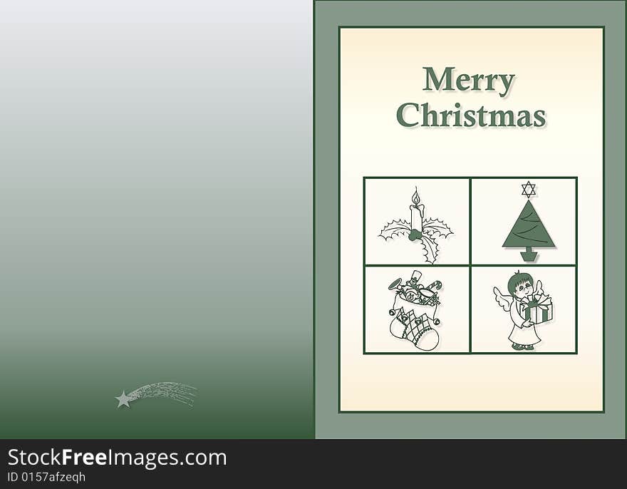 Background with silhouette -Christmas theme. Background with silhouette -Christmas theme