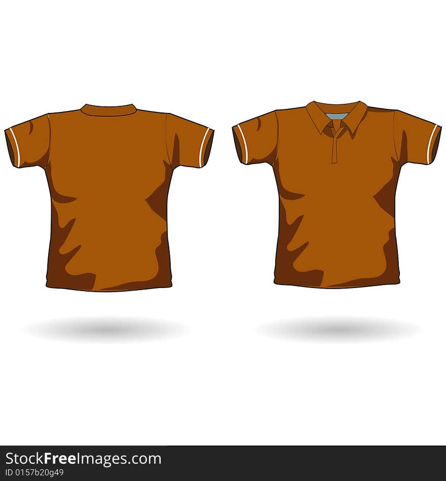 The men polo shirt template. The men polo shirt template.