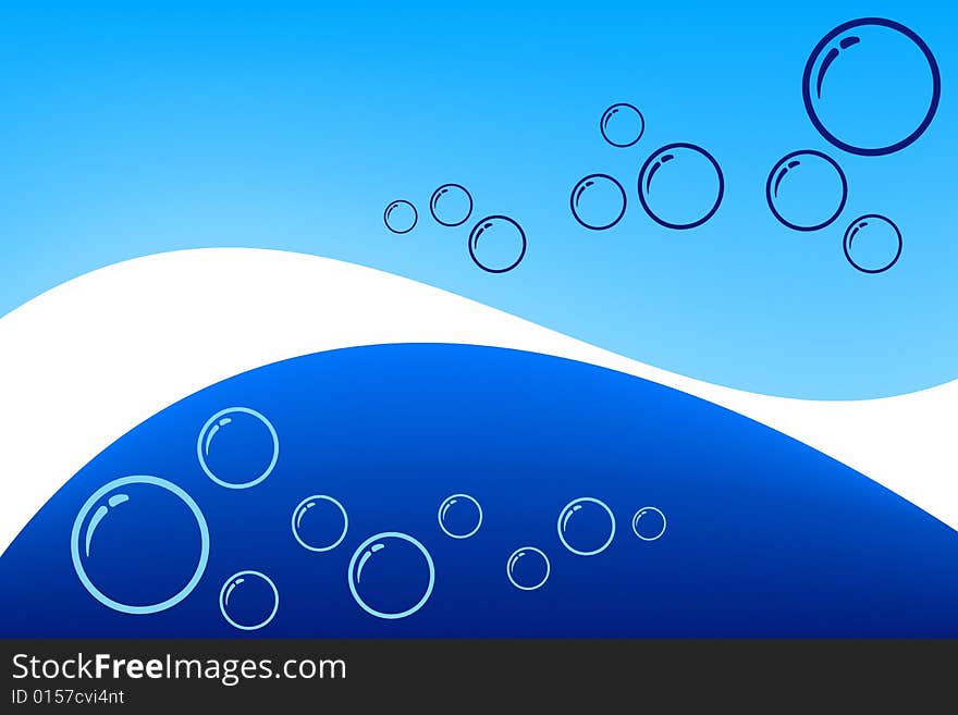 Vector illustration of Blue Bubble