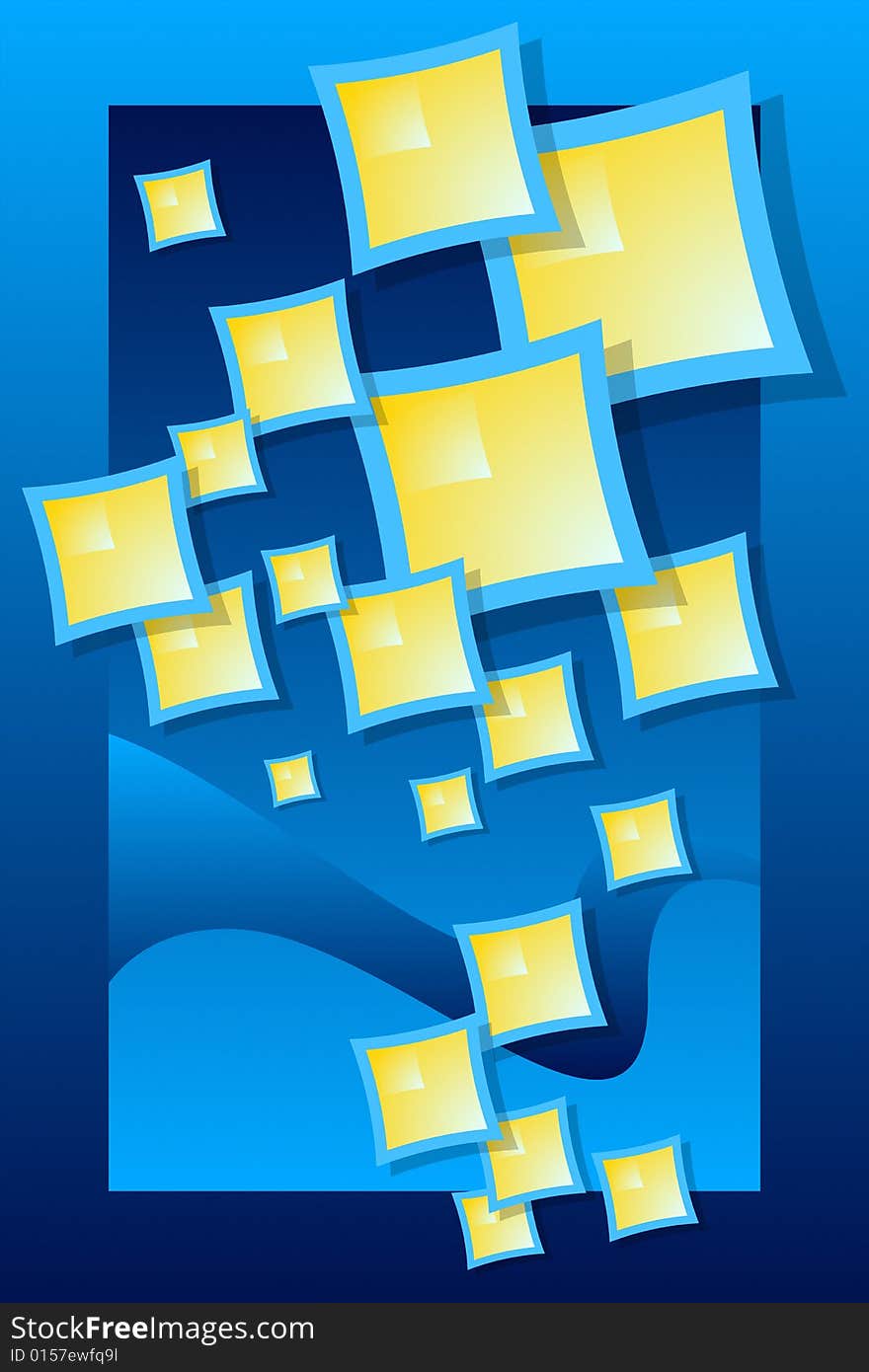 Vector illustration of Blue and Yellow