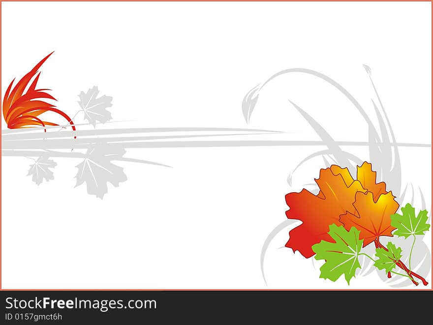 Autumn Leaves. Decorative Background For Card