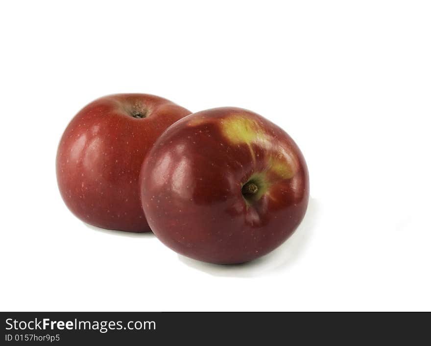 Red Apples with white background