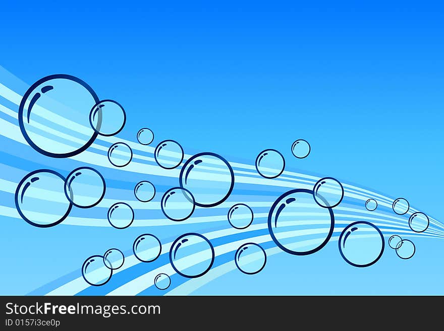 Vector illustration of Blue Bubble