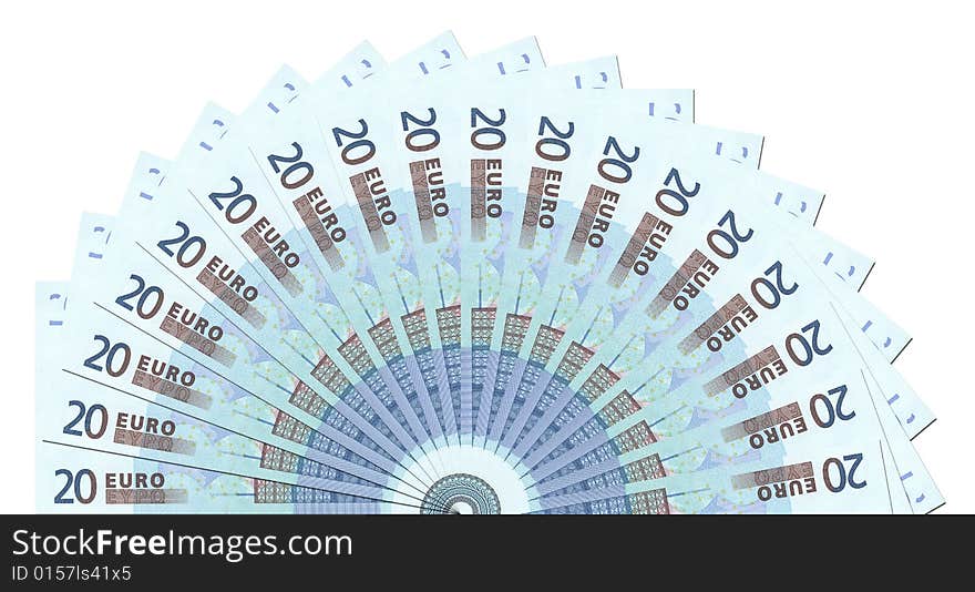 20 Euro Notes Half Circle Template