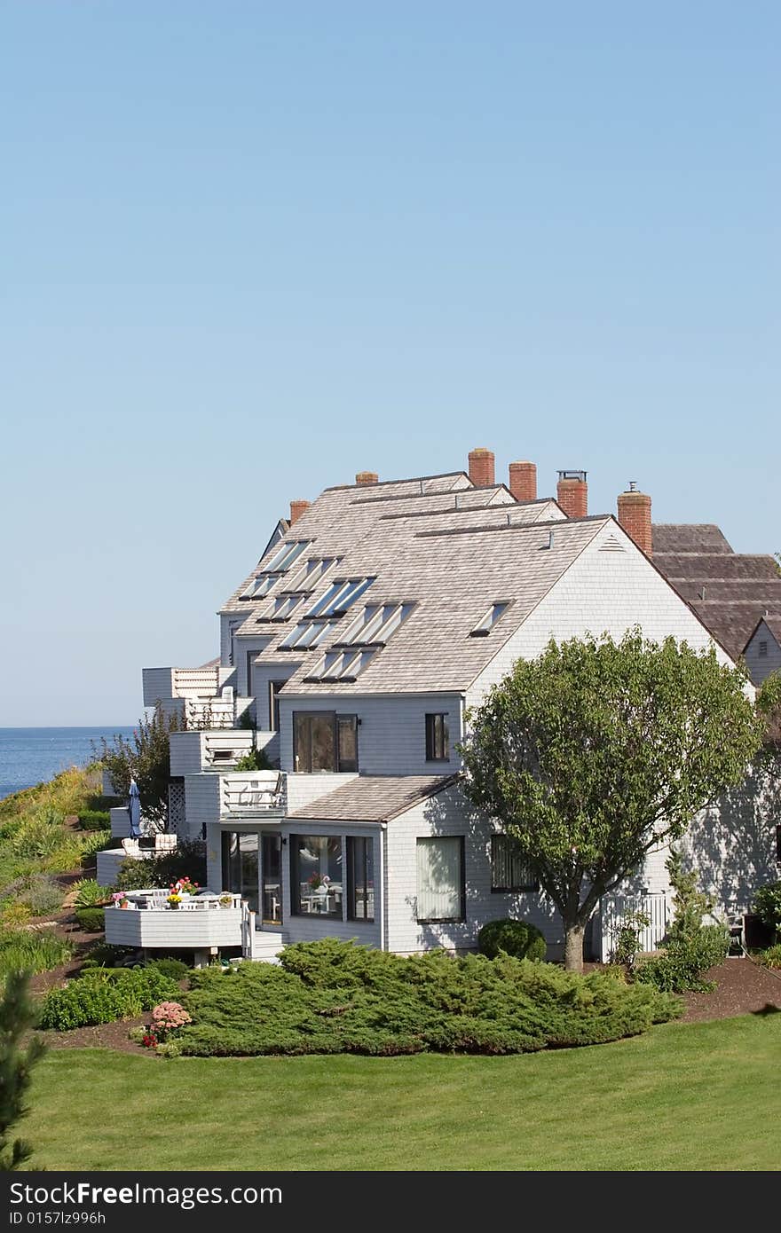 Rows of houses by the ocean. Rows of houses by the ocean.