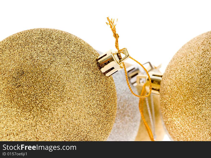 Christmas decoration on white background